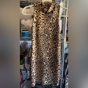 Leopard Dress w/Small Open Back